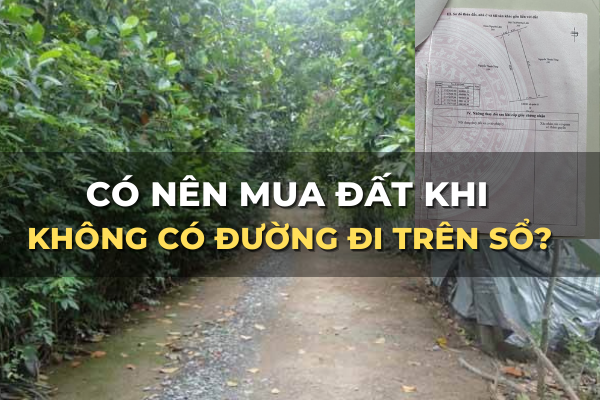 có nên mua đất khi không có đường đi trên sổ hay không
